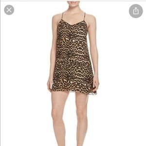 Rebecca minkoff leopard mini slip dress